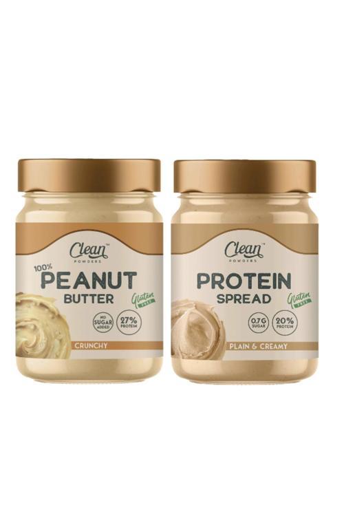 Proteinli Fıstık Ezmesi (Peanut Butter) 300 Gr - Proteinli Fındık Kreması (Protein Spread) 350 Gr