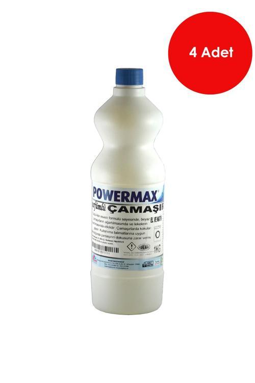 4 Adet Powermax Parfümlü Çamaşır Suyu 1 Litre -PWRMX009