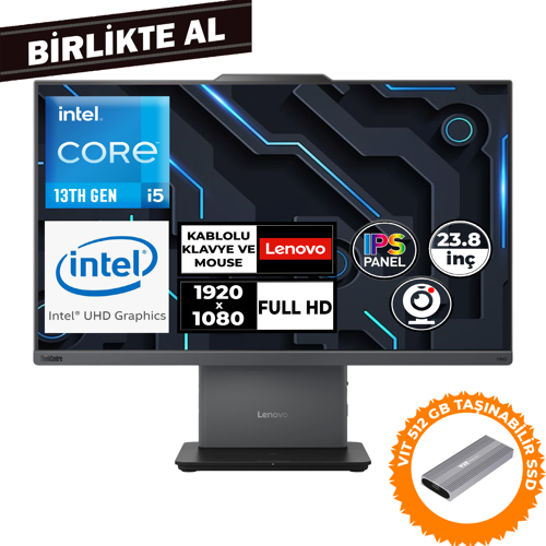 ThinkCentre Neo 50A G5 i5-13420H 16GB 512GB SSD 23.8"W11P AIO + VIT 512 GB SSD 12SC000MTR 052