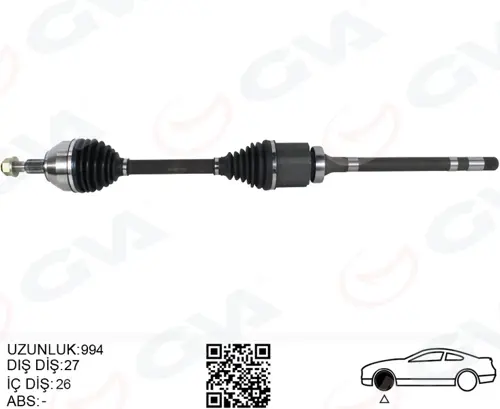 ON AKS KOMPLE SAG KUGA 1 2008-2013 2.0 TDCI 85413B436AC 85413B436AD 1683584