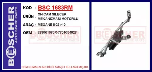 ON CAM SILECEK MEKANIZMASI MOTORLU MEGANE 2 2002-2010 288001683R 7701054828