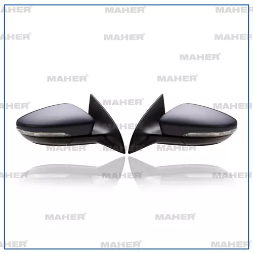 AYNA DIŞ DİKİZ PASSAT CC 2009-2017 ELEKTRİKLİ, ISITMALI, ASTARLI, KATLANIR, YAN-ALT LAMBALI SAĞ 3C8857508BF9B9