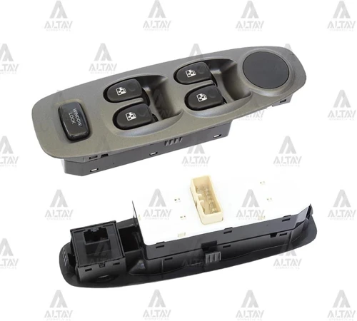 DÜĞME CAM AÇMA ACCENT 2000-2002 AYNA AYAR DÜĞMESİZ GRİ SOL 93570 25000YN
