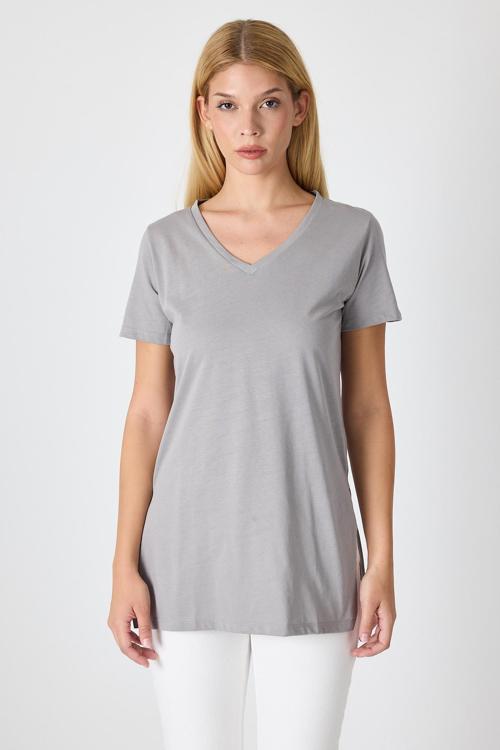 Kadın Uzun V Yaka Tunik 2998