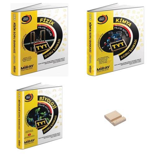 Miray TYT Fizik Kimya ve Biyoloji Soru Bankası 3lü Set + Telefon Standı