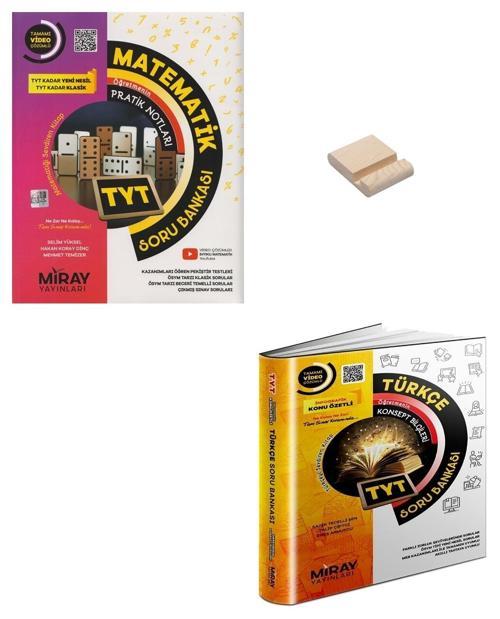 Miray TYT Matematik ve Türkçe Soru Bankası + Telefon Standı