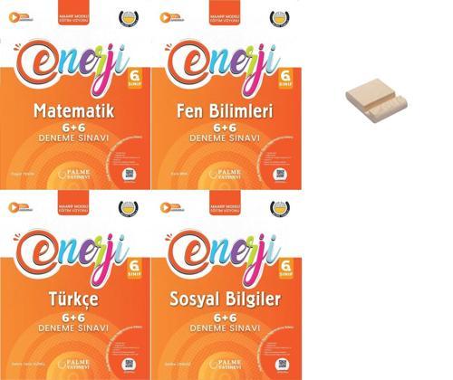 Palme 6. Sınıf Enerji 6+6 Matematik Fen Türkçe ve Sosyal Deneme Sınavı 4lü Set + Telefon Standı