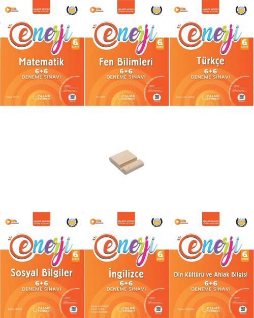 Palme 6. Sınıf Enerji 6+6 Tüm Dersler Deneme Sınavı 6lı Set + Telefon Standı