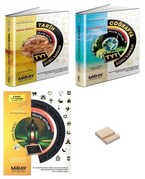 Miray TYT Tarih Coğrafya ve Din Kültürü Soru Bankası 3lü Set + Telefon Standı