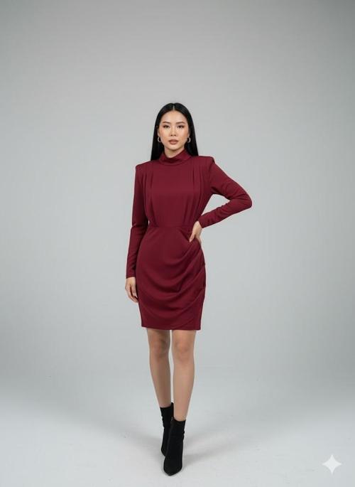 KADIN VATKALI KISA ELBİSE