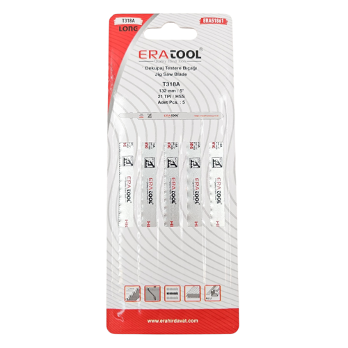 Eratool ERA51861 T318A Metal Dekupaj Testere Bıçağı (5'li Paket)