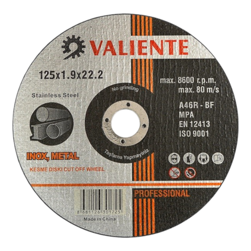 Valiente VAL16772 125mm Inox Metal Kesme Taşı ( 25'li Paket)
