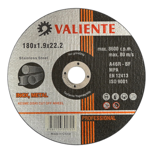 Valiente VAL16773 180mm Inox Metal Kesme Taşı ( 10'lu Paket)
