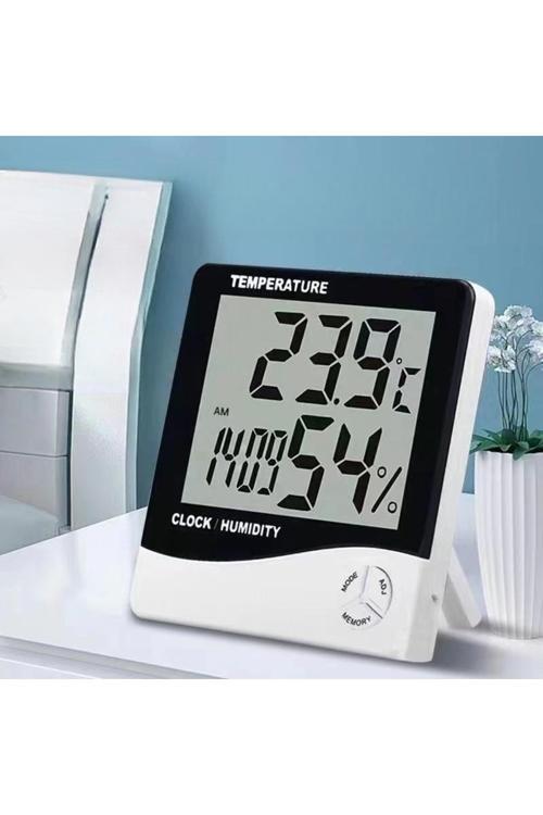 Dijital Masa Saati Oda Termometre Sıcaklık Ve Nem Ölçer Masa Saati Alarm