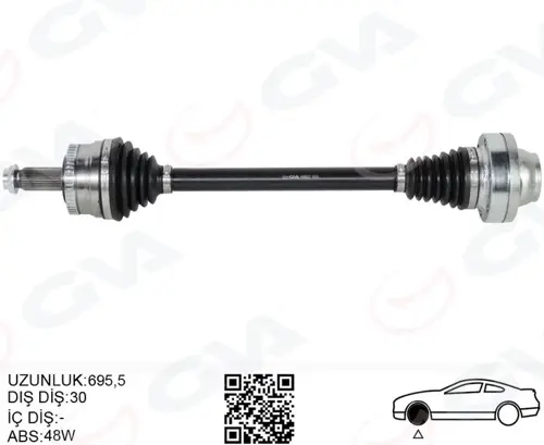 KOMPLE AKS ARKA SAĞ/SOL RANGE ROVER 3 VOGUE L322 2002-2012 692MM IED000081 IED500040 TOB500330