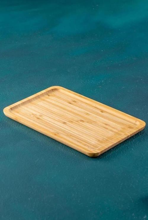 Bambu Dikdörtgen Sunum Tabağı 28 Cm Kahverengi - ACR-033/24