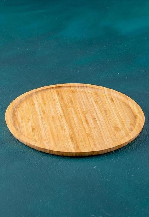 Bambu Yuvarlak Sunum Tabak 30 Cm Kahverengi - ACR-030/24