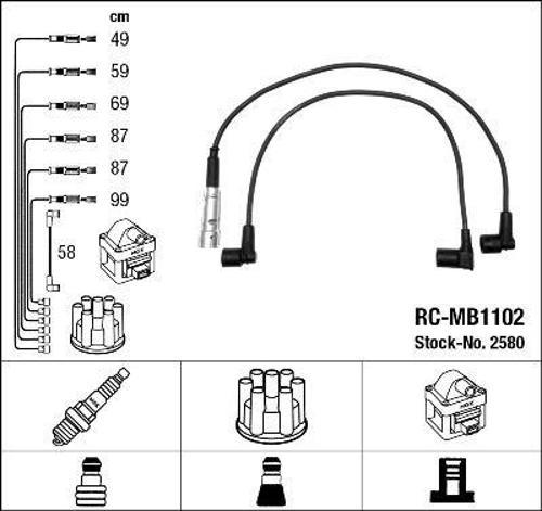 ATESLEME KABLOSU SETI MERCEDES M110 W123 S123 C123 W460 W126 R107 A1101506318
