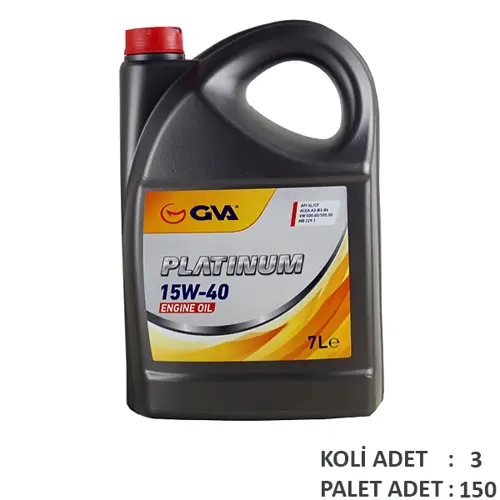 MOTOR YAĞI 15W40 7 LT PLATINUM MİNERAL API SL/CF 15W40 (3 ADET)