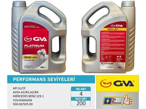 MOTOR YAĞI 15W40 4 LT PLATINUM MİNERAL API SL/CF 15W40 (4 ADET)