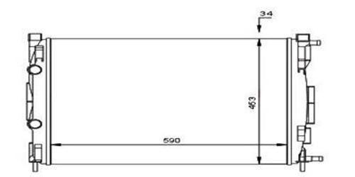MOTOR SU RADYATÖRÜ BRAZİNG RENAULT MEGANE 2 2002SCENIC 2003 1.5-1.9DCİ/1.4-1.6-2.0 165 AC KLİMASIZ MEK 585X428X32 8200357536 8200115542 8200117609