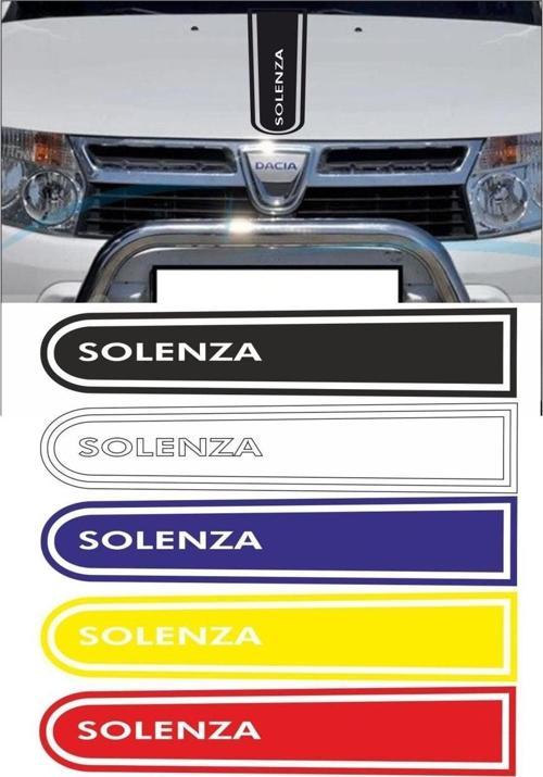 Dacia Solenza Logolu Otomobil Ön Kaput Şeridi Kaput Sticker Siyah