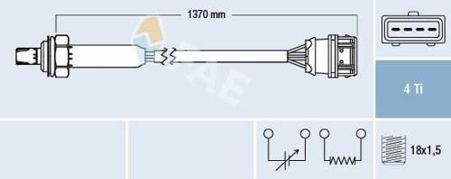 OKSİJEN SENSÖRÜ OTA4N-5D1 VOLVO S40 2.0T4 1997-2004 1362MM 30611233