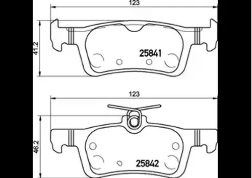 DİSK FREN BALATASI ARKA AKS FIESTA 7 2017- FTE KIRMIZI KUTU KTK1BC2M007AC 2123543