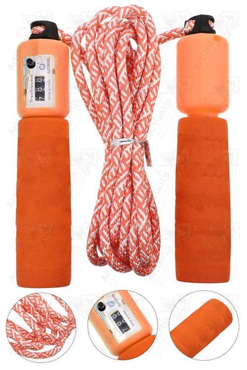 Atlama İpi Ayarlanabilir Sayaçlı 1 Adet Ayarlı Göstergeli Atlama İpi Evde Spor İpi Sünger Tutamaçlı Antreman Egzersiz