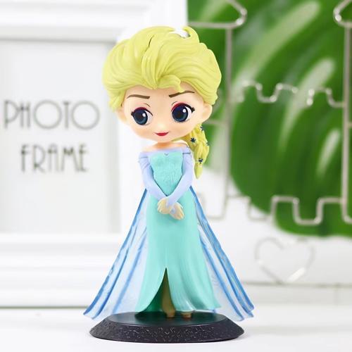 Karlar Ülkesi Frozen Prenses Elsa Anime Karakter Figür Oyuncak Dekoratif Hediyelik Biblo Bebek Mavi