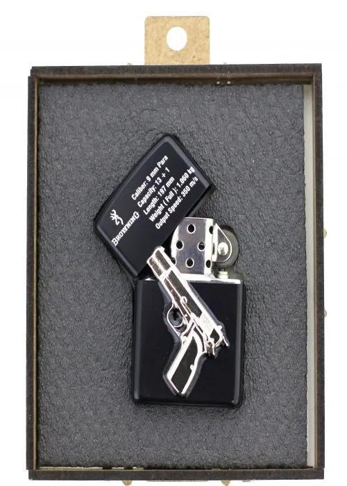 Browning Desenli Çakmak Gümüş