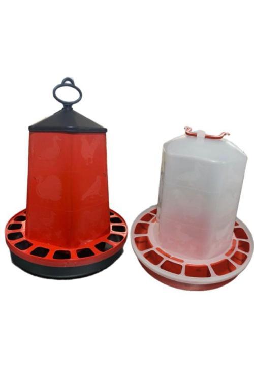 k-v çiftlik ekipmanları 15kg yemlik 15 litre suluk