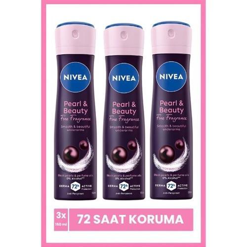 Kadın Sprey Deodorant Pearl & Beauty Fine Fragrance 150 ml x 3 Adet