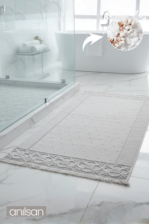 Fesun Bej Ayak Havlusu - 60x130Cm, 690Gr, %100 Pamuk, Spa Ve Otel Banyo Paspası, Günlük Kullanıma Uygun