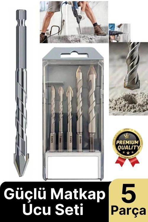 Yeni Yüksek Güçlü Kırılmaz Ahşap Metal Sac Demir Çelik Delebilen Matkap Ucu Seti 5 Parça