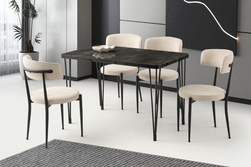 Sabit Masa Firkete Ayak 70x20 cm 4 Adet Gözde Sandalye 