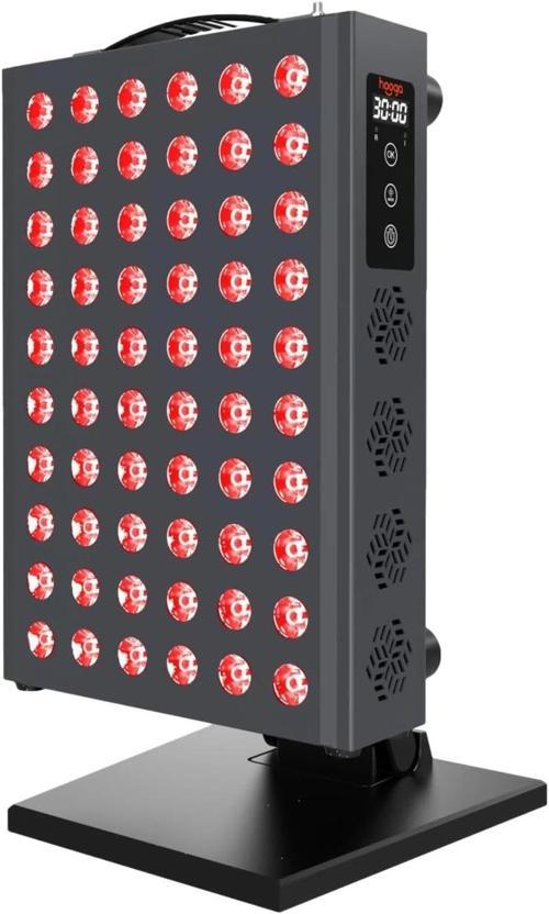 Hooga Yüz ve Vücut İçin Kırmızı Işık Terapisi, Zamanlayıcı ve Standlı 60 Çift Çipli LED