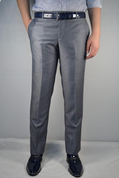 Erkek Gri Slim Linens Kumaş Pantolon