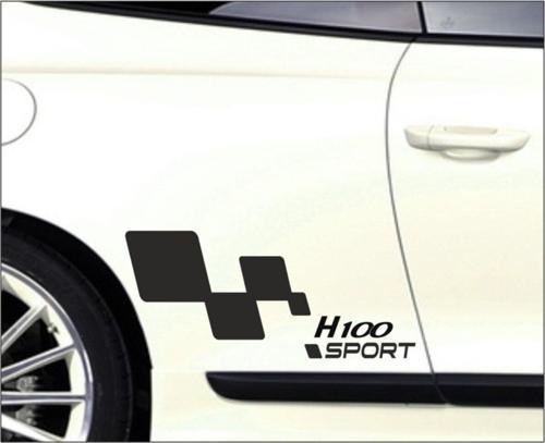 Hyundai H100 Kapı Yanı Sport Yazıları Sağ sol 2 Adet Siyah