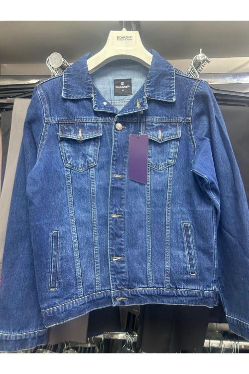 Frank Erkek Mavı Kot Mont