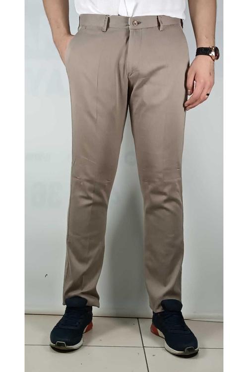 Erkek Slim Düz Pamuk Pantolon