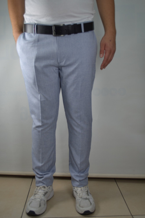 Slim Cizgili Erkek Pamuklu Pantolon