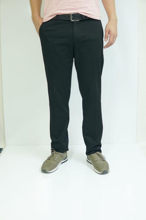 Erkek Siyah Nokta Desenli Pamuk Pantolon