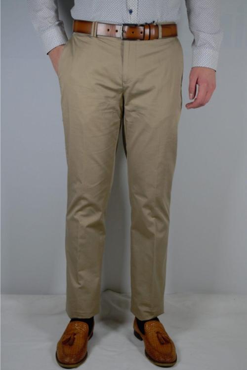 Erkek Kahverengi  Pamuk Düz Pantolon