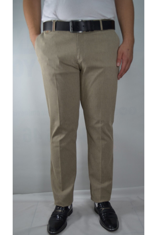 Battal Erkek Cizgili Reguler Pamuk Pantolon