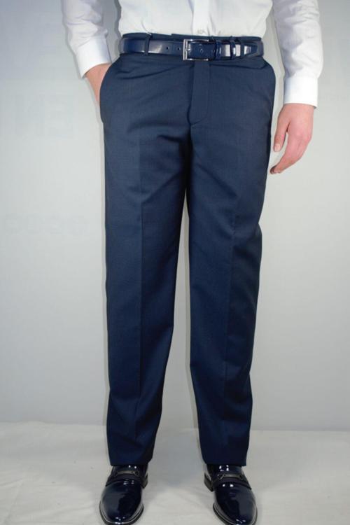 Erkek Lacivert Battal Klasık Ince Dukuma Kumaş Pantolon