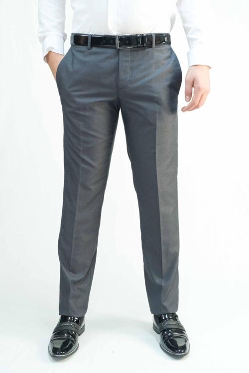 Erkek Gri Polıvıskon Kumas Pantolon