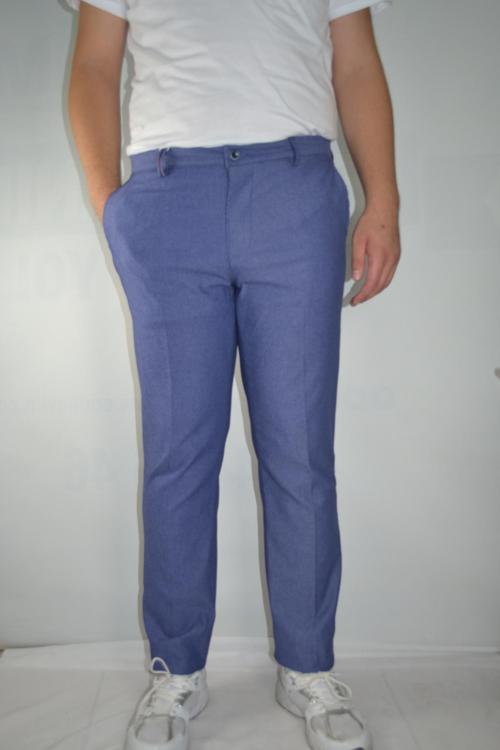 Battal Erkek İnce Kücük Petek Desenli Esnek Pamuk Pantolon