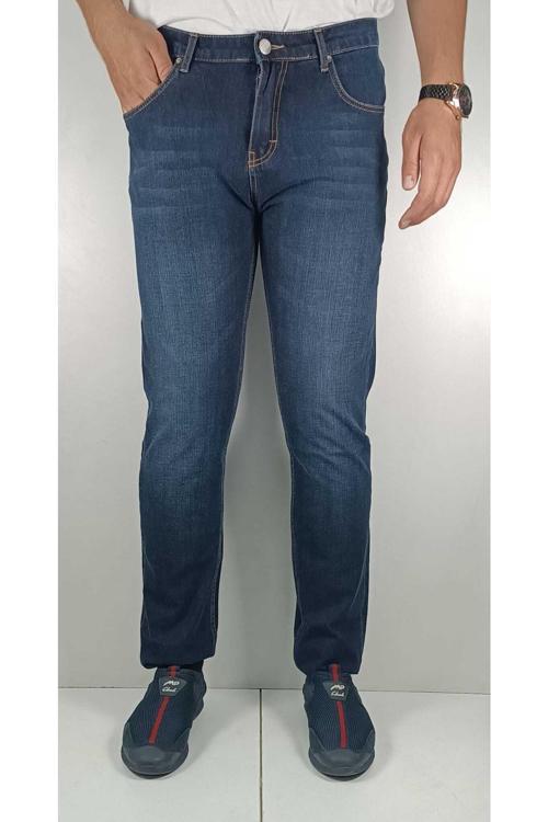 Mckanzie Renklı Ipli Lacıvert Yıkamalı Klasık Erkek Esnek Davıt Kot Pantolon