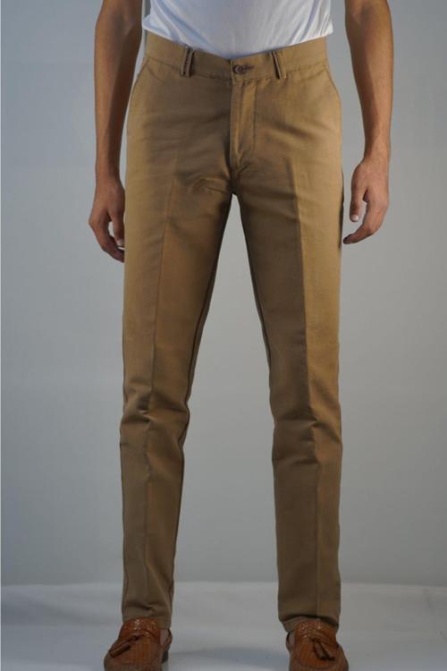 Erkek Taba Battal Nıkrasız Gabardın Pamuk Pantolon